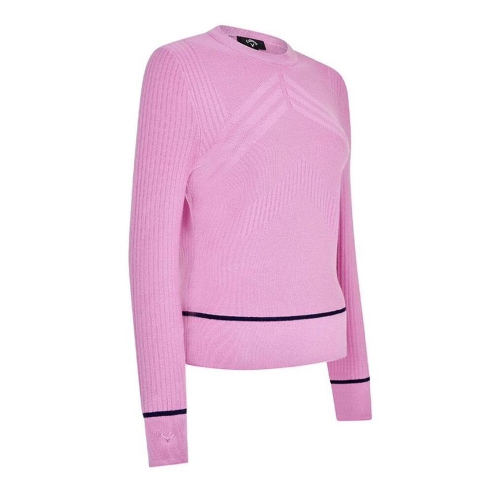 Callaway Womens/Ladies Chevron Ribbed Slim Sweater Top / Orchid